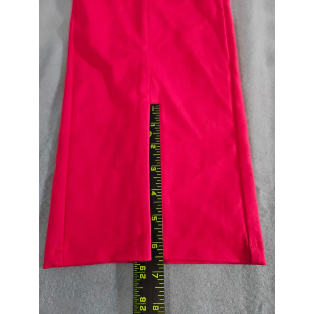 Michael Kors Deep Pink Front Seam Ankle Slit Pull On Pants NWT 2X Plus Size - Picture 7 of 12